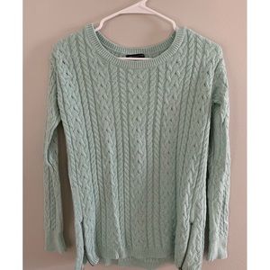 mint green sweater